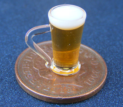 Alé Maison de Poupées Pinte Lager Ale Miniature Bière En Tasse 1:12 Accessoire BAR 