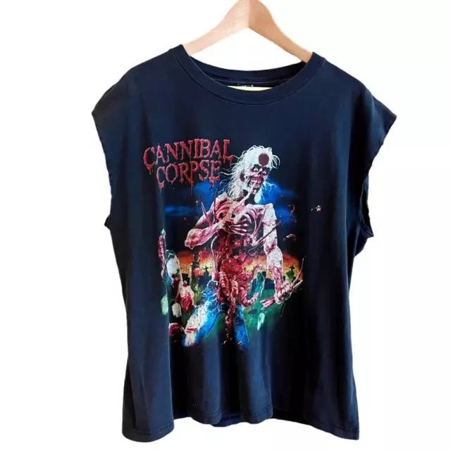 VTG Cannibal Corpse Eaten Back to Life 2002 Rock Band Tour Graphic T Shirt L/XL