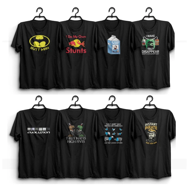 Funny Father's Day Birthday T-Shirt For Men - Novelty Joke Tee - Uneek Black S-5XL