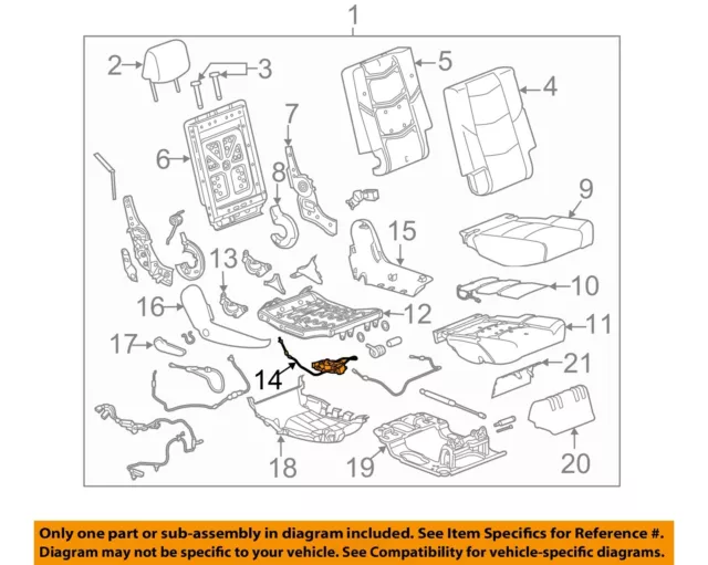 GM OEM Rear Seat-Actuator 23444084