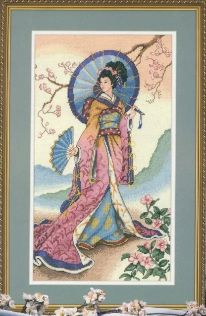 Schema Punto Croce Geisha Dmc Cross Stitch Patterns Oriental Su Usb Dvd Micro Sd