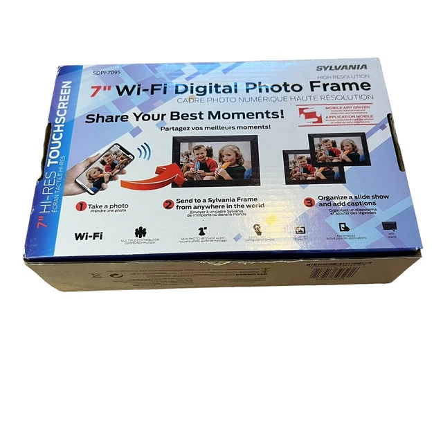 Sylvania SDPF7095 7 inch Digital Picture Frame - Black - Tested/Works