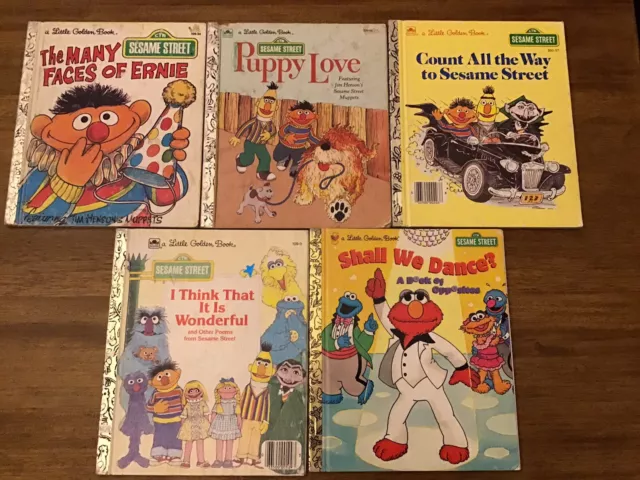 Little Golden Books – SESAME STREET Grover Elmo 1980’s 90’s