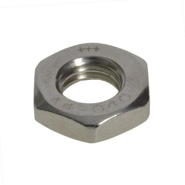 M10x1 25 Bolt M10 X 0.75mm A2 Stainless Steel Fine Pitch Half Lock Nuts - Hex Thin Nuts, DIN 439 Standard, 5 Pack DIN 439 Metric Nuts - Foto 10