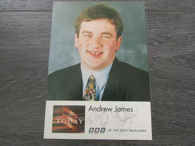 Andrew James BBC East Midlands Today Original Hand Signed Promotional Photo