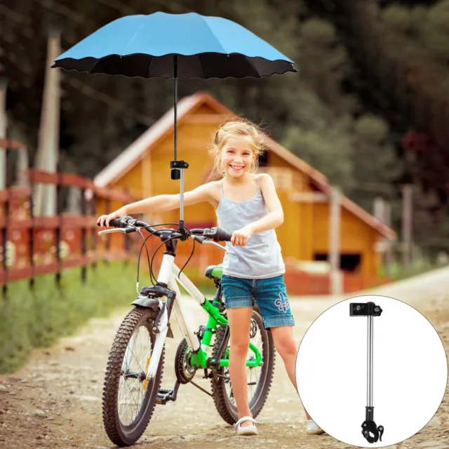 Supporto attacco ombrello staffa bici multiuso tubo acciaio