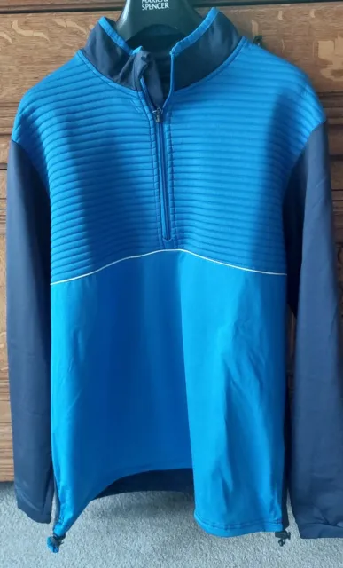 Island Green Golf Mens 1/4 Zip Midlayer, Blue, Medium