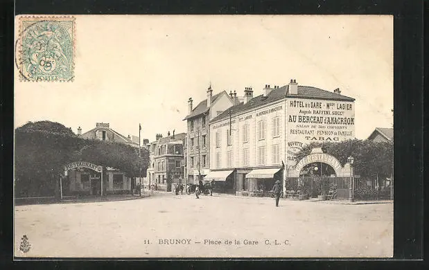 CPA Brunoy, Place de la Gare 1905