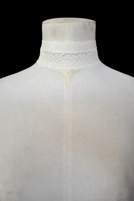 Antique lace collar high neck Victorian Edwardian white