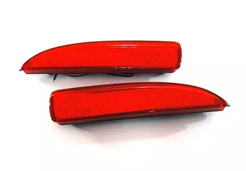 2x Red Rear Bumper Reflector LED Stop Brake Light For Mazda3 4DR Mazda6 GJ 2013+ 2