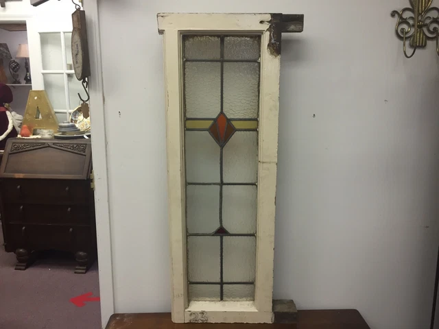 Antique English Leaded Stained Glass Window