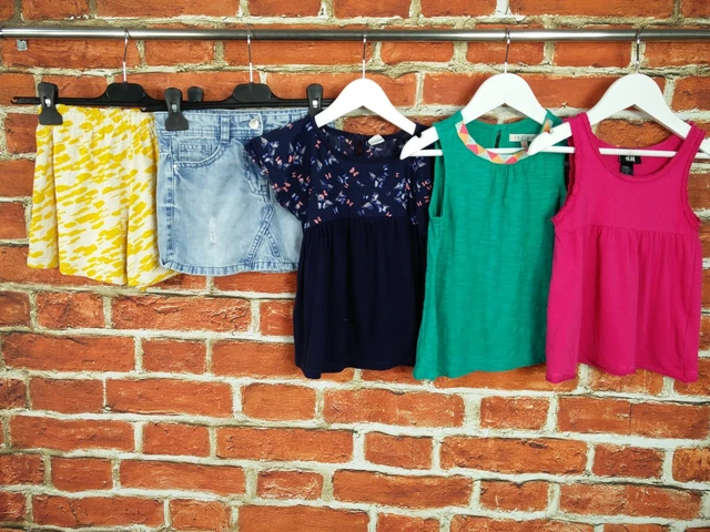PACCHETTO RAGAZZE ETÀ 4-5 ANNI GAP NEXT ecc GONNA PANTALONCINI ESTIVI TOP BAMBINI 110CM