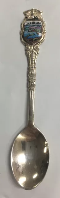 Vintage Sterling Silver Cala Ratjada Mallorca Enameled Souvenir Spoon