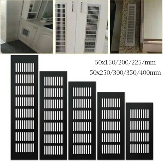 Rejilla de ventilación universal armario de pared para el hogar 50*150-400 mm aluminio