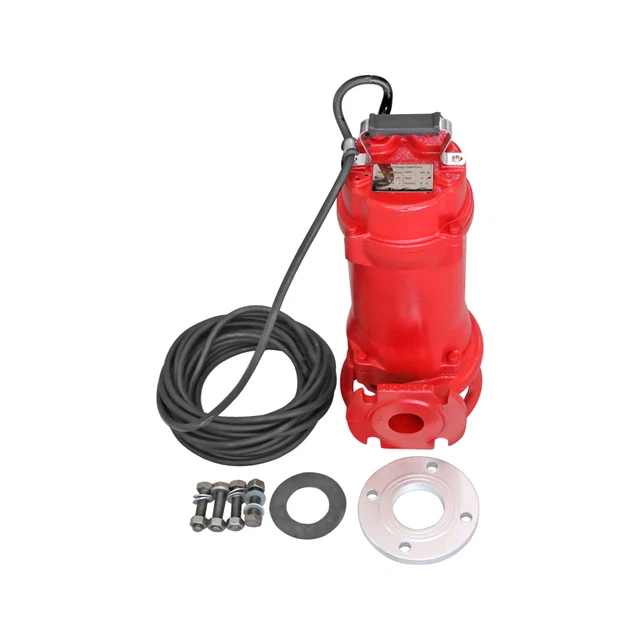 Industrial Sewage Cutter Grinder Sump Pump 44 GPM 110V 1 HP Submersible Red