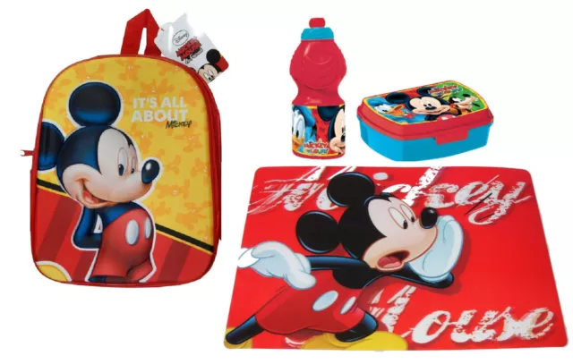 Topolino Mickey Mouse  zaino zainetto 3D,asilo,scuola,set merenda