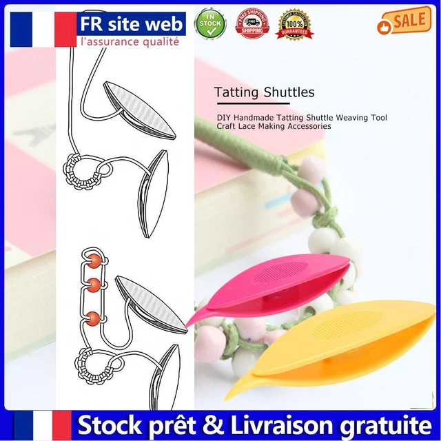 Navette de frivolité en plastique artisanat fait à la main bricolage simple pour
