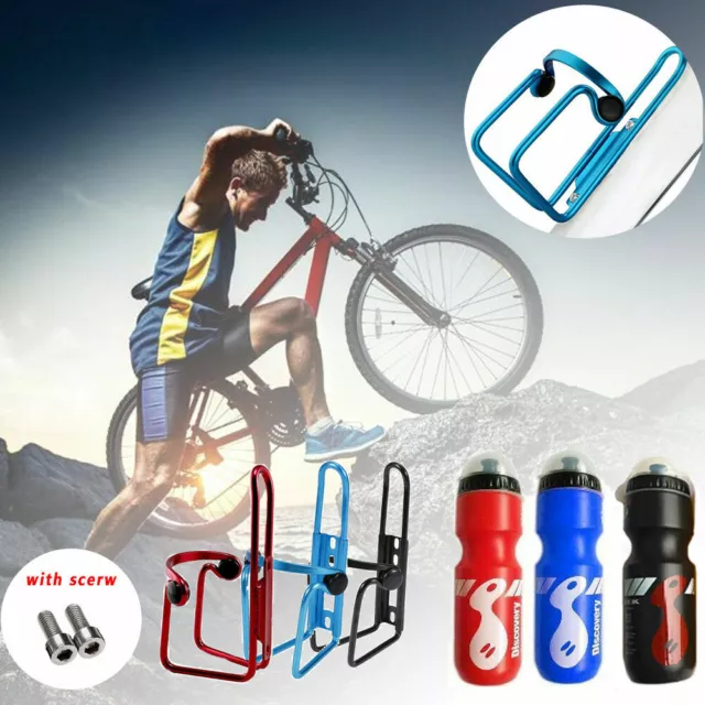 750ML Mountain Bike Bicycle Cycling Water Drink Bottle and Holder Cage Creative