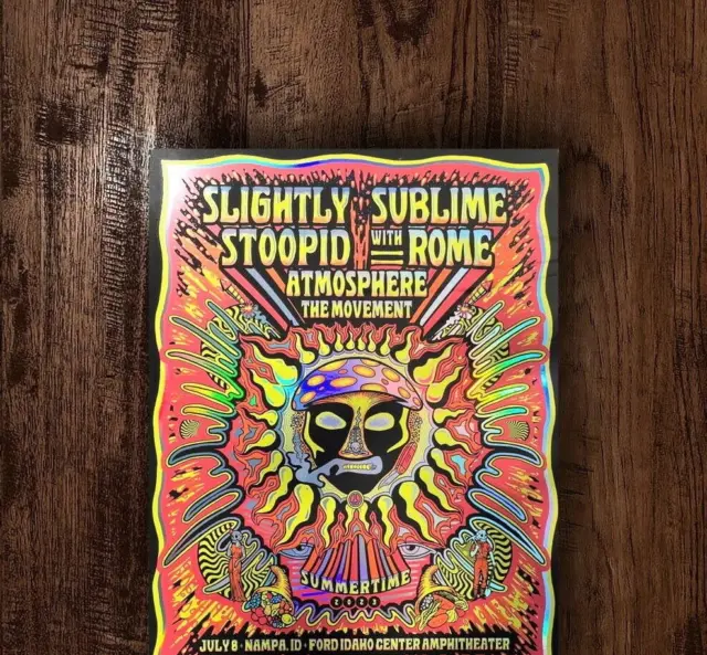 Slightly Stoopid Sublime July 8th 2023 Nampa Idaho LTD AP Foil Concert Poster