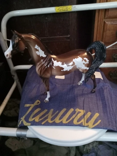 Peter Stone Ooak Arabian paint.main tail forelock Must See! Windswept version