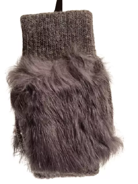 Rodier Paire de mitaines en tricot Dessus Fourrure Lapin 3