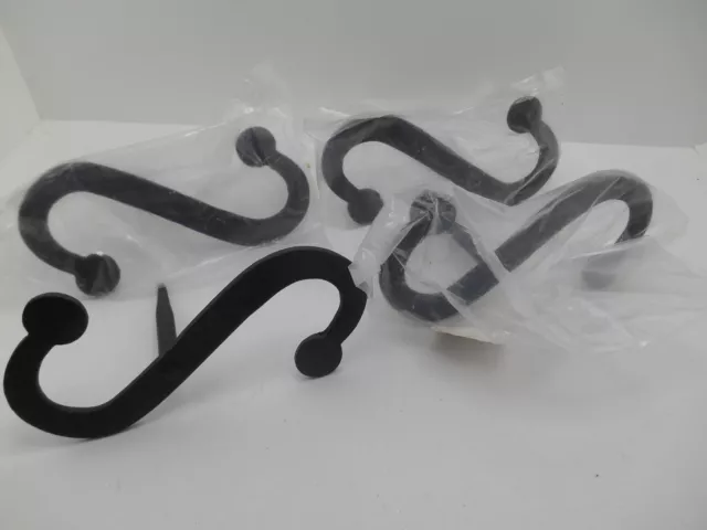 Shutter Dog Pair Black Decorative S Shaped Wrought Iron Renovators Supply