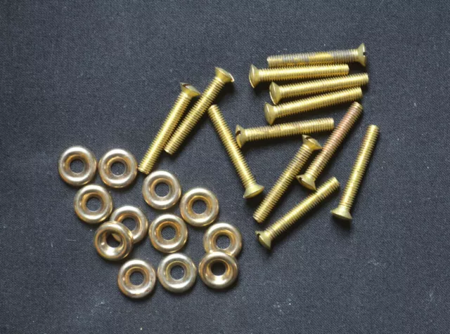 Twelve 2BA screws and cup washers for 1960s Vox amplifiers, Vox AC30, AC50, etc