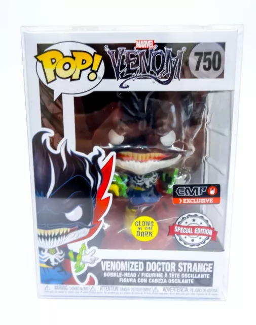 Marvel Venomized Doctor Strange GITD EMP Exc SE 750 Funko Pop with Protector