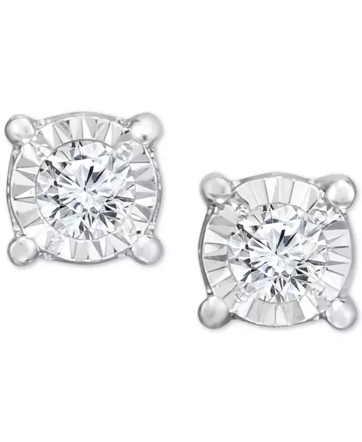 TRUMIRACLE Diamond Stud Earrings 3/8 ct. t.w. in 14k White Yellow