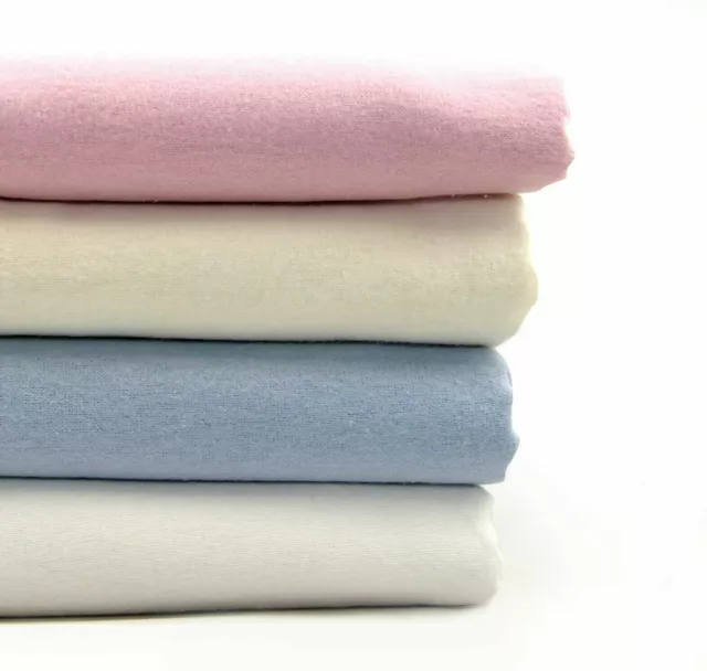 100% Brushed Cotton Flannelette Sheet Set Soft Fitted Flat Thermal Sheet Set