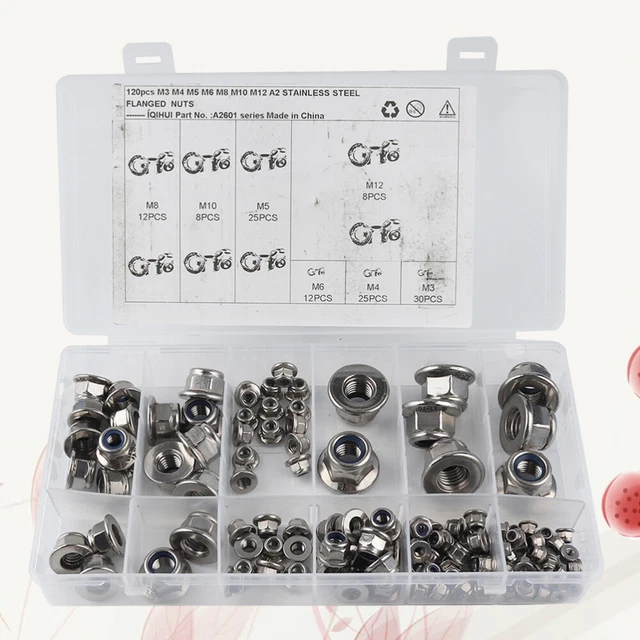 120 Pcs Flanscheinsatzmutter Kontermutter Für Metallflansch