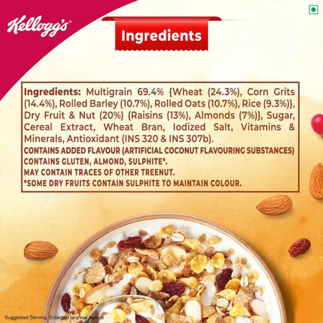 Kellogg's Muesli 20% delizia dadi | cereali per colazione | alto contenuto di ferro | alto contenuto di fibre 3