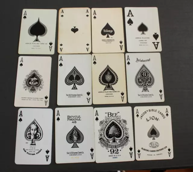 Vintage Single Swap Ace of Spades Playing Cards  Lot of 12