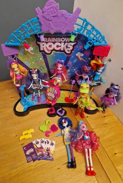 My Little Pony Equestria Girls Rainbow Rocks Mane Event Stage And Doll X9 Bundle