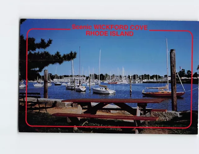 Postcard Scenic Wickford Cove, North Kingstown, Rhode Island