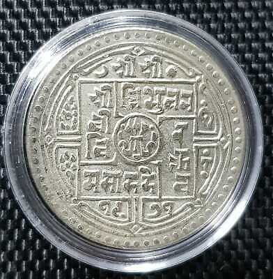 RARE 1971 NEPAL 2 MOHAR Silver Coin KM#695 Ø29mm(+FREE1 coin)#14591