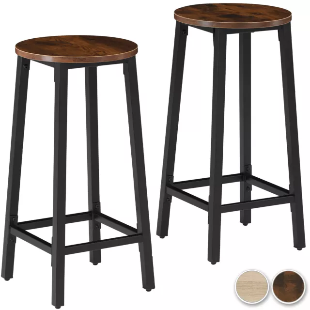 Ensemble de 2 tabourets de bar industriel tabouret de bistrot chaises de bar