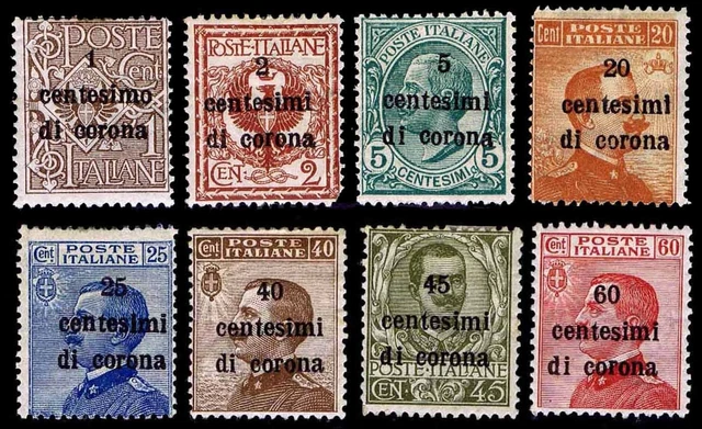 1919 Italy #N64-66 & N68-73 Austrian Occupation - Oghr - F/Vf - Cv$12.80(E#1697)