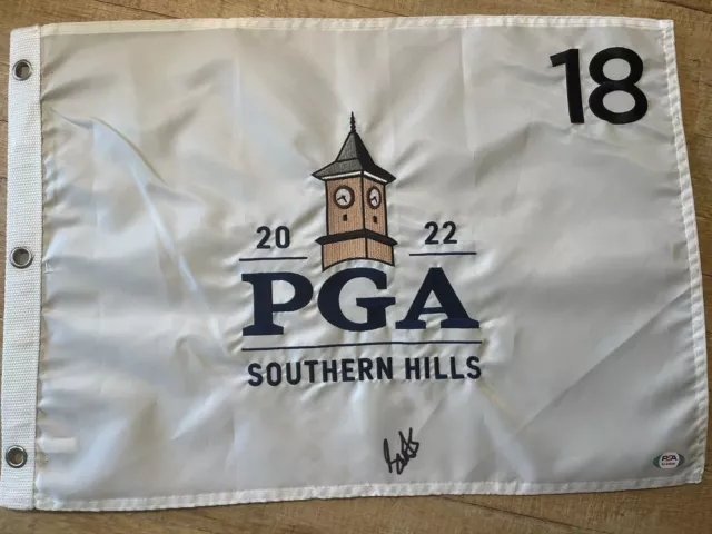 Major Winner Scottie Scheffler signed 2022 PGA Championship Flag Ryder Cup