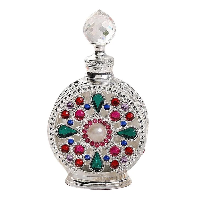Flacon De Parfum Rechargeable Vintage  De Diamants 15 Ml Artisanat Argent