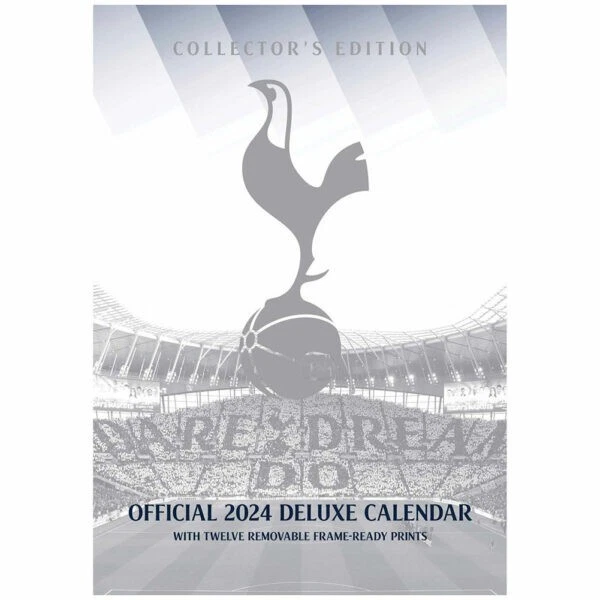 TOTTENHAM HOTSPUR FC Deluxe Calendrier 2024 Marchandise Officielle EUR