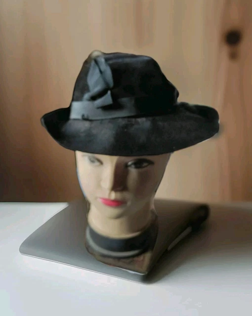 Cappello da donna vintage anni '40 Oh so Retro! in nero Cappello da donna vintage anni '40 Oh so Retro! in nero