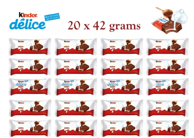 20x Bar Of Kinder Delice Coconut 🥥 — 37g 1.30oz