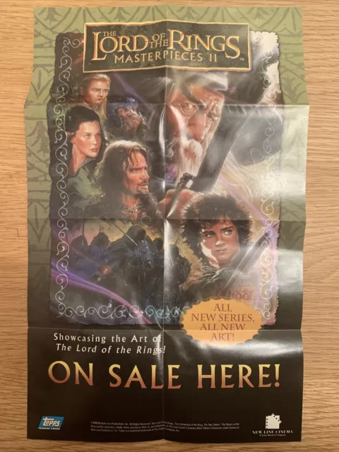 Lord of the Rings Masterpieces Series 2 Topps Trading Cards POSTER ONLY