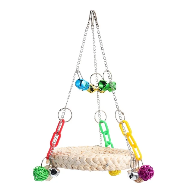 1pc hanging bell birds Hängen Glocke Vögel Sittich Kauen Spielzeug Papagei Molar