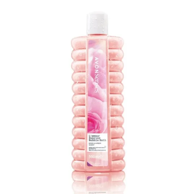 Avon Senses L'Amour Sunrise Bubble Bath - Rose and Amber Scent 500ml