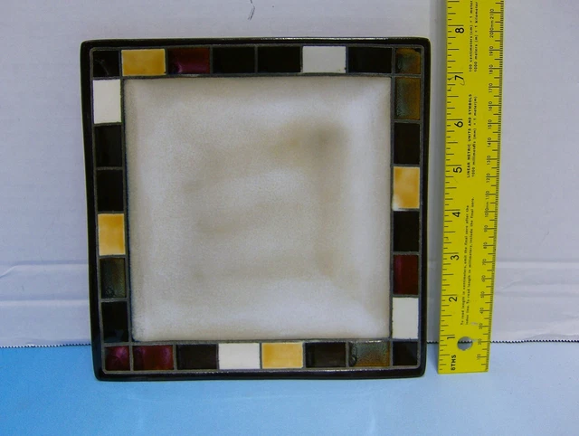 5 Home Trends Mosaic Tile Tan Brown Rust 7 3/4" Salad Plates