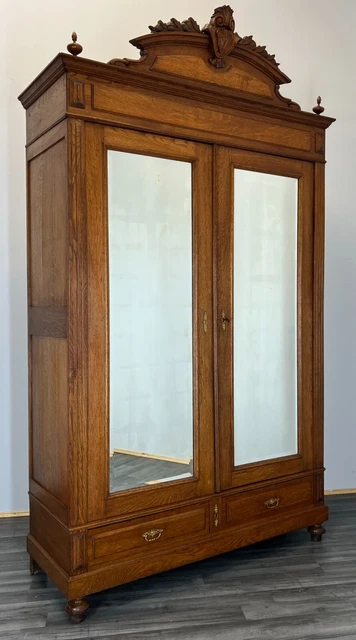 Impressive Antique French Armoire Wardrobe with mirrors (LOT 2592)