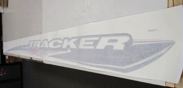 Tracker Port Side Vinyl Decal 184" L X 8 1/2" W Black/ Gray / White 309874 Boat
