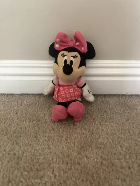 7" Disney Baby Minnie Mouse Stuffed Animal Plush Toy Mini Jingler New